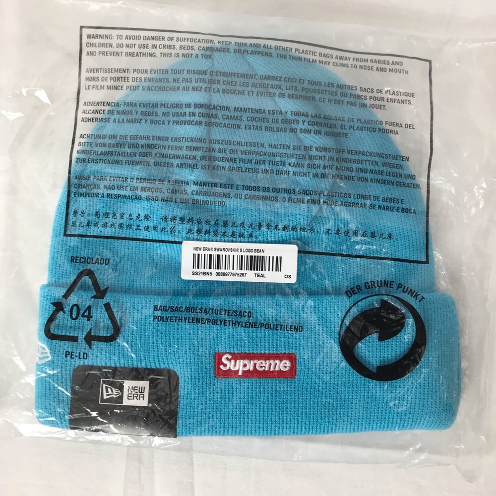 Supreme New Era Swarovski S Logo Beanie SS21 New - Picture 2 of 6